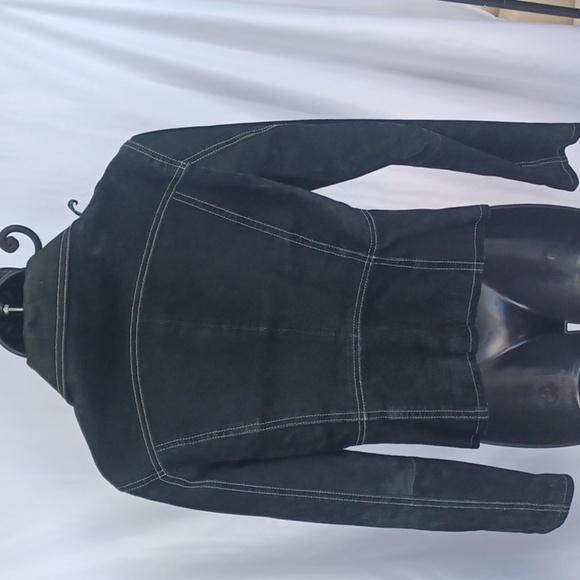 Wilsons Maxima BLACK LEATHER JACKET, cowgirl look, snap closure - Picture 5 of 8